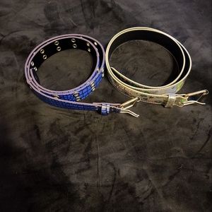 2 Pack No Bounderies Y2K Style Belts